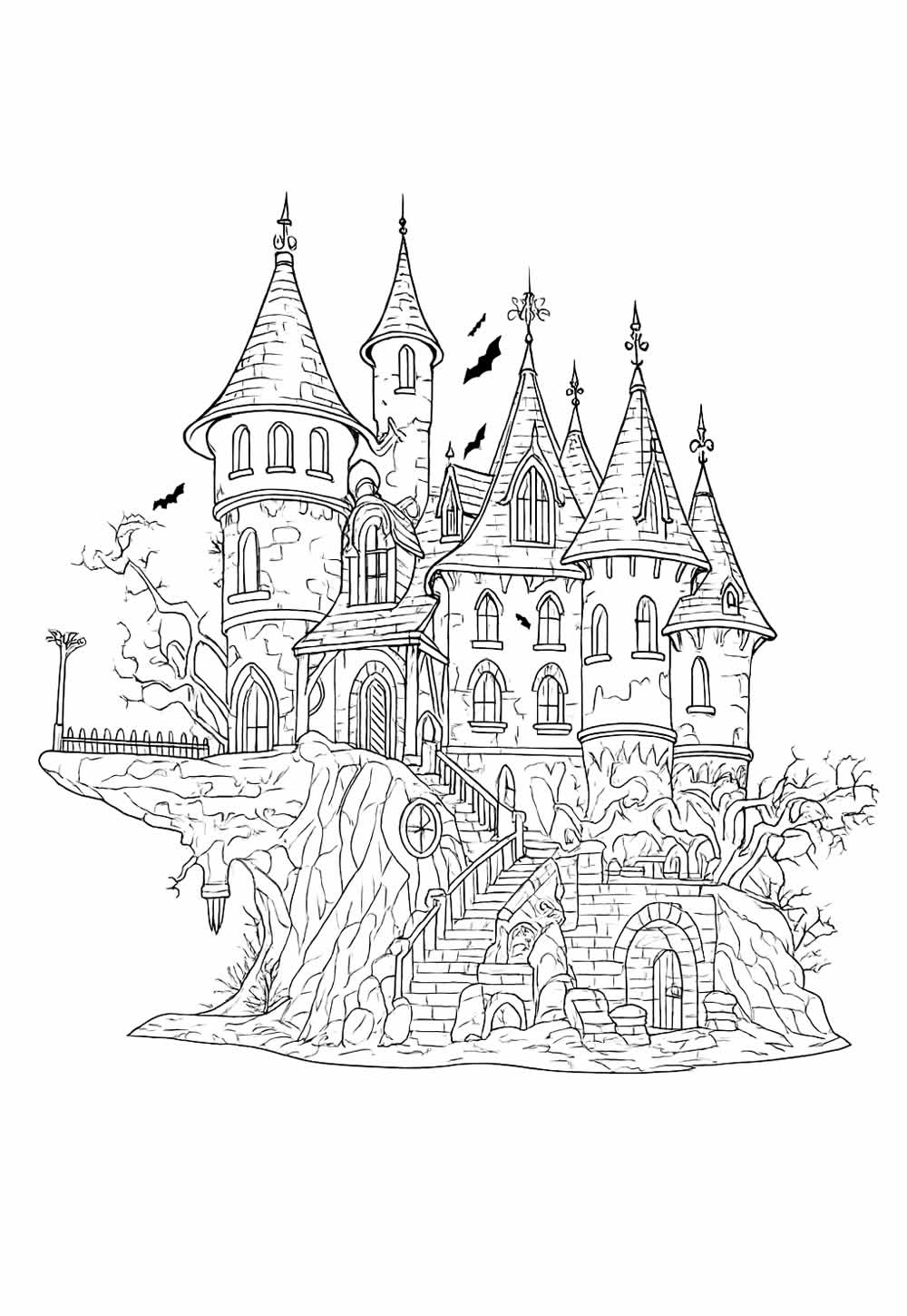 Desenho de Castelo Assombrado