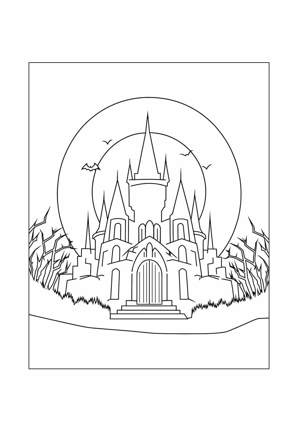 Desenho de Castelo Assombrado