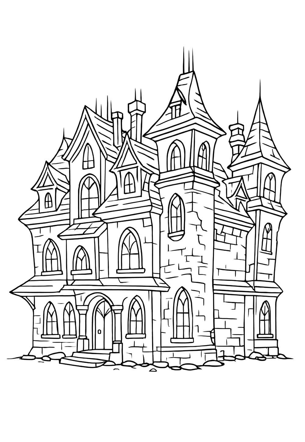 Desenho de Castelo Assombrado