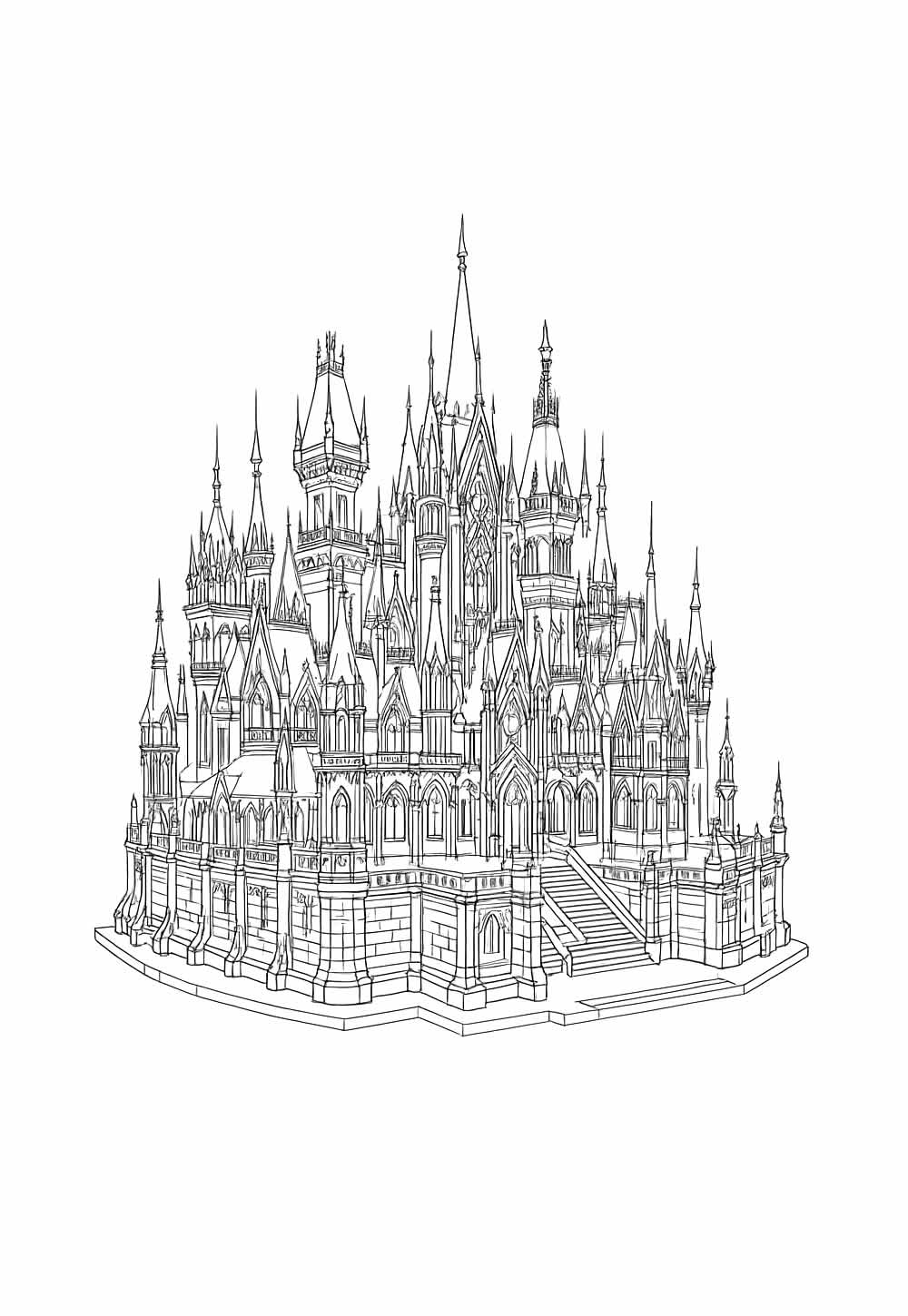 Desenho de Castelo Assombrado