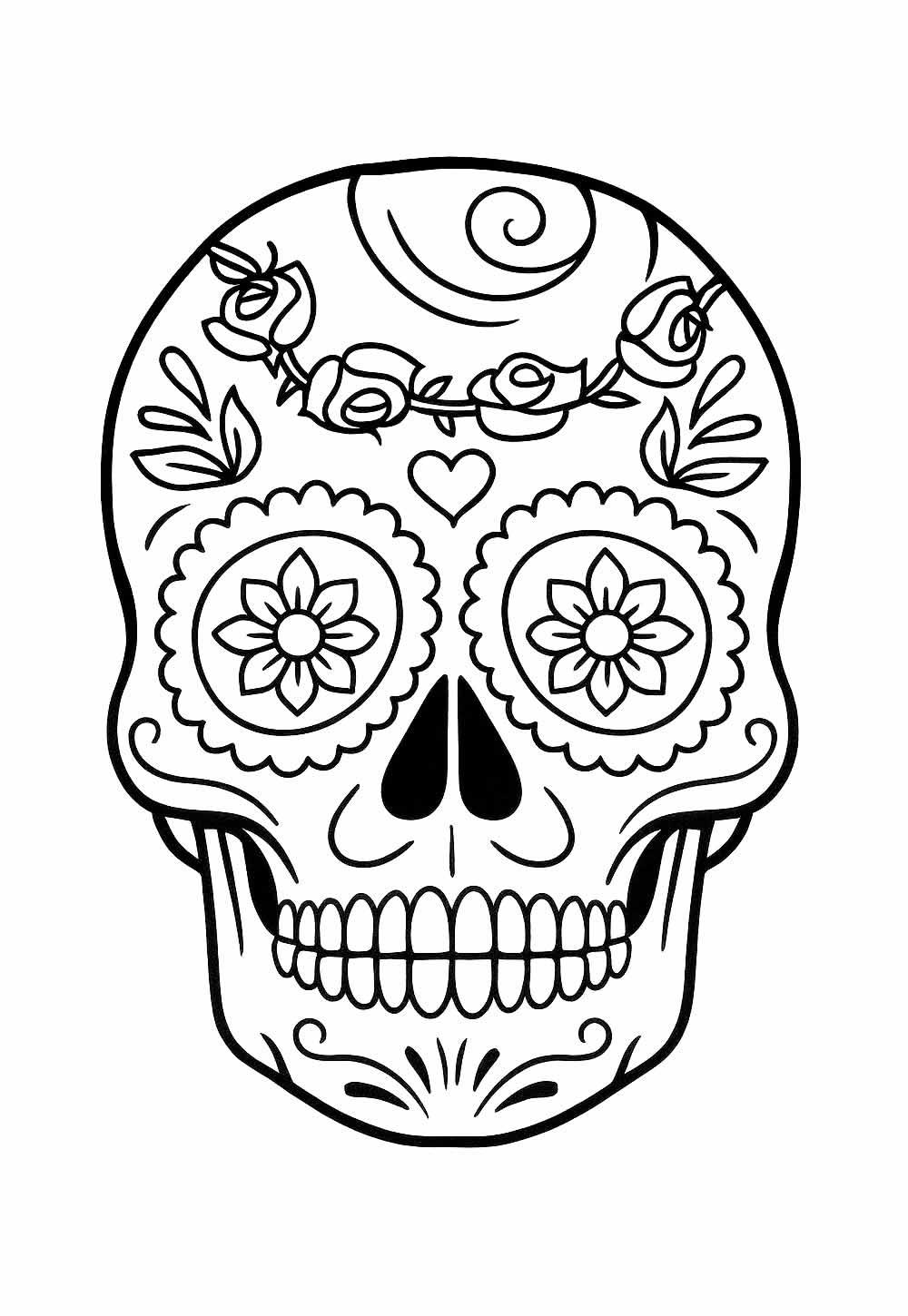 Caveira Mexicana para pintar