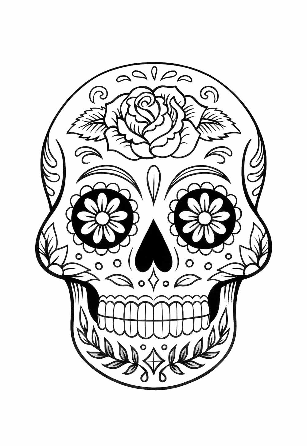 Desenho de Caveira Mexicana