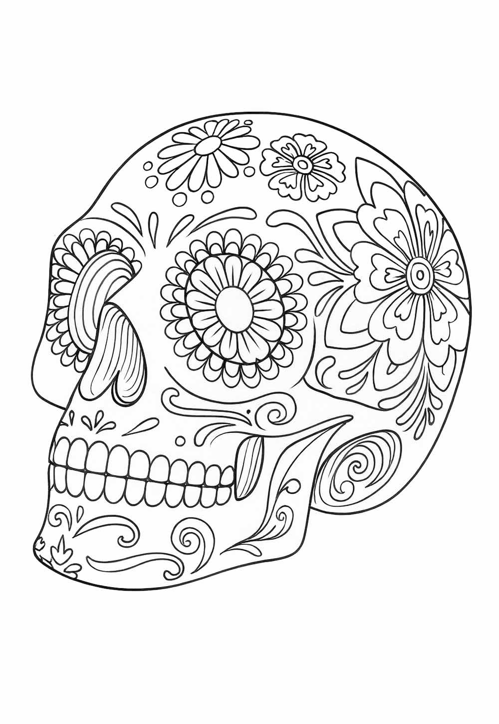 Caveira Mexicana para pintar