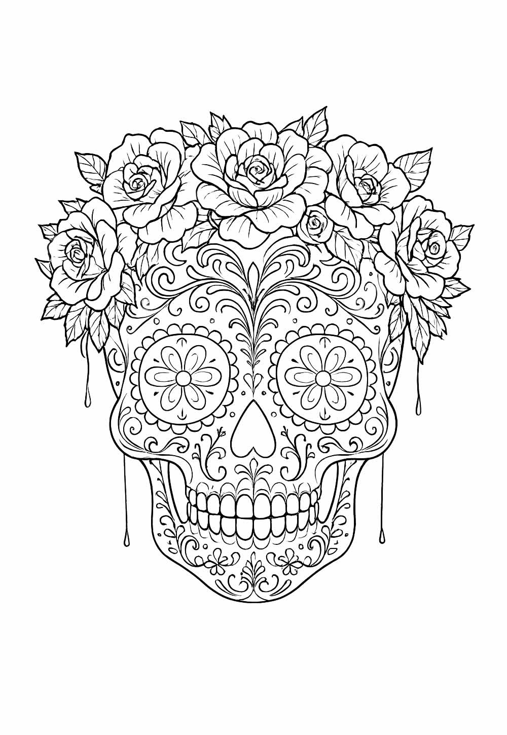 Desenho de Caveira Mexicana