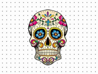 Desenhos de Caveira Mexicana para colorir