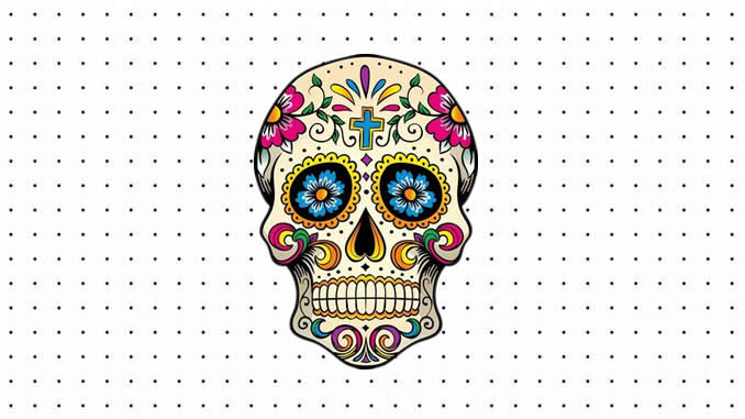 Desenhos de Caveira Mexicana para colorir