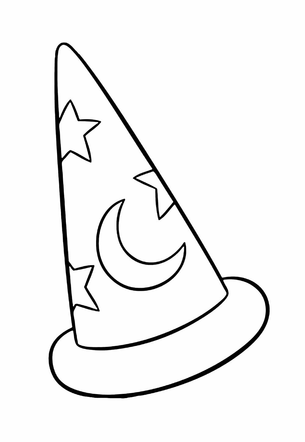 Desenho de Chapéu de Bruxa para colorir