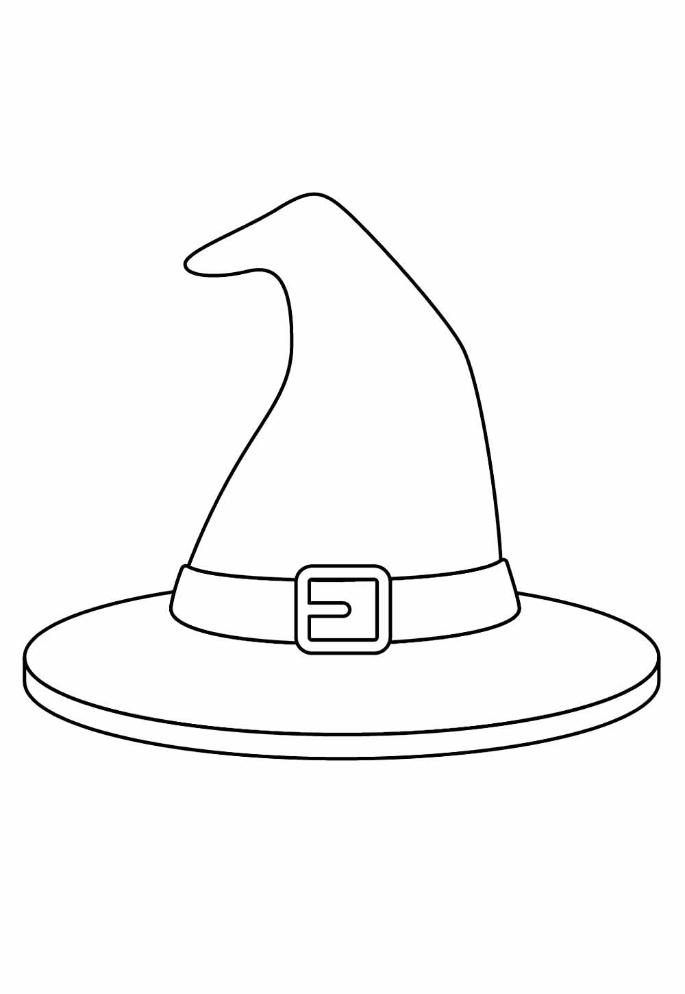 Desenho de Chapéu de Bruxa para colorir