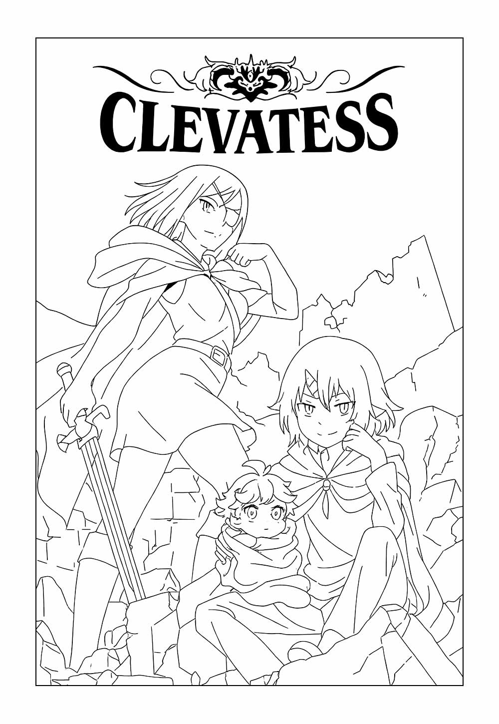 Desenho do anime Clevatess para colorir