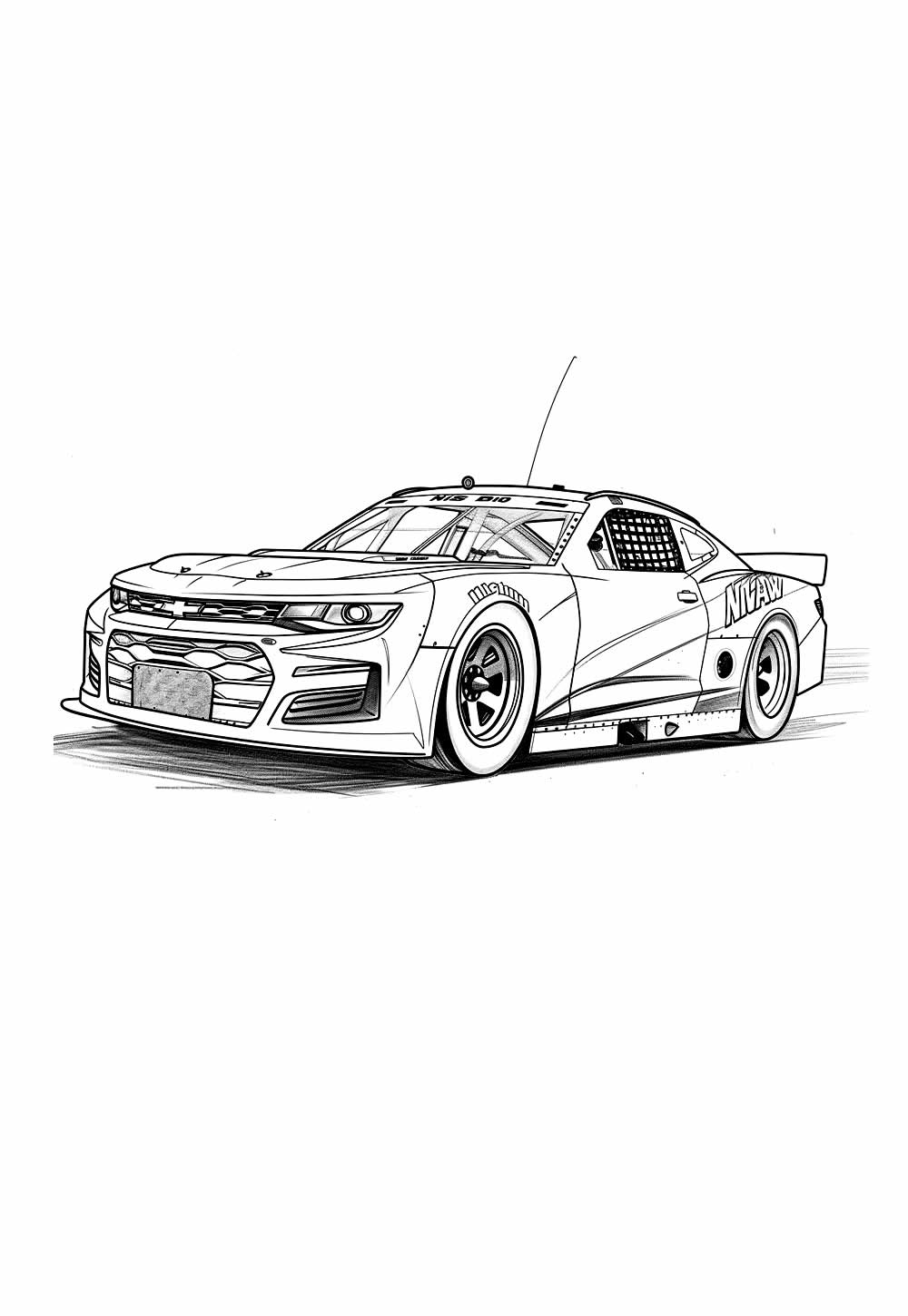 Desenho Nascar Colorir