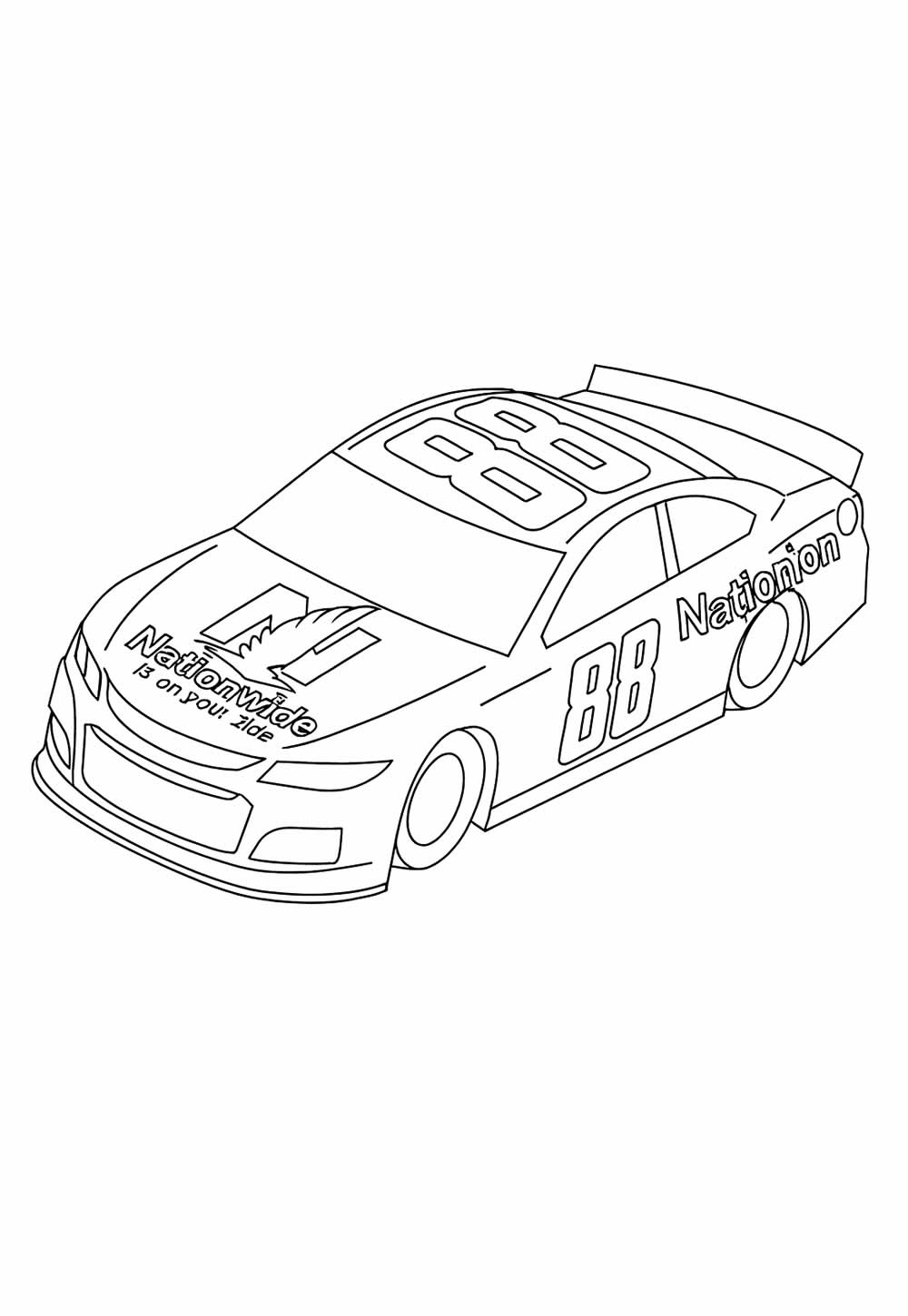 Desenho de Corrida Nascar para imprimir