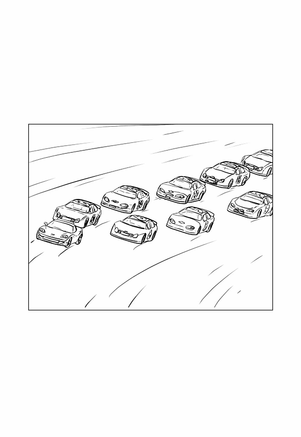 Desenho de Corrida Nascar para colorir
