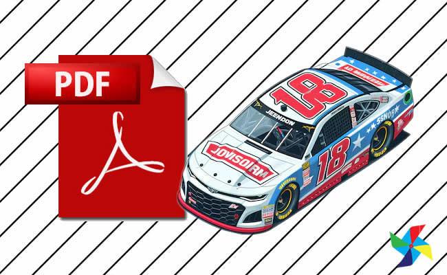 Desenhos de Corrida Nascar em PDF