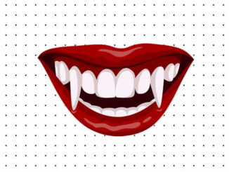 Desenhos de Dentes de Vampiro para colorir