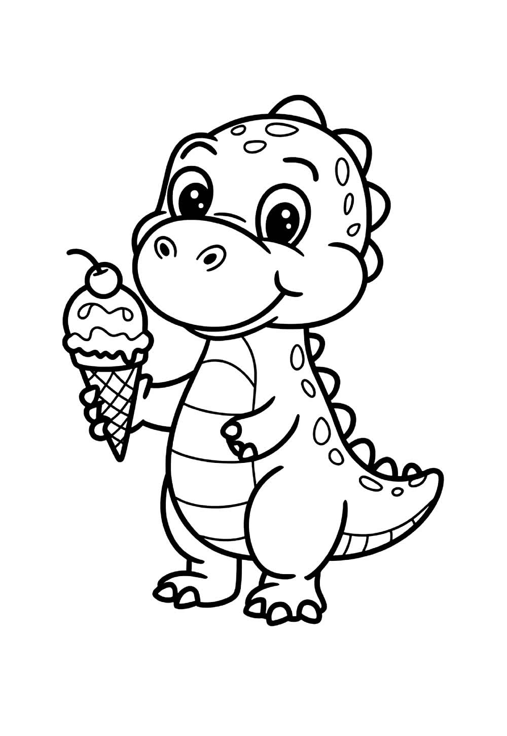 Desenho de Dinossauro Fofo