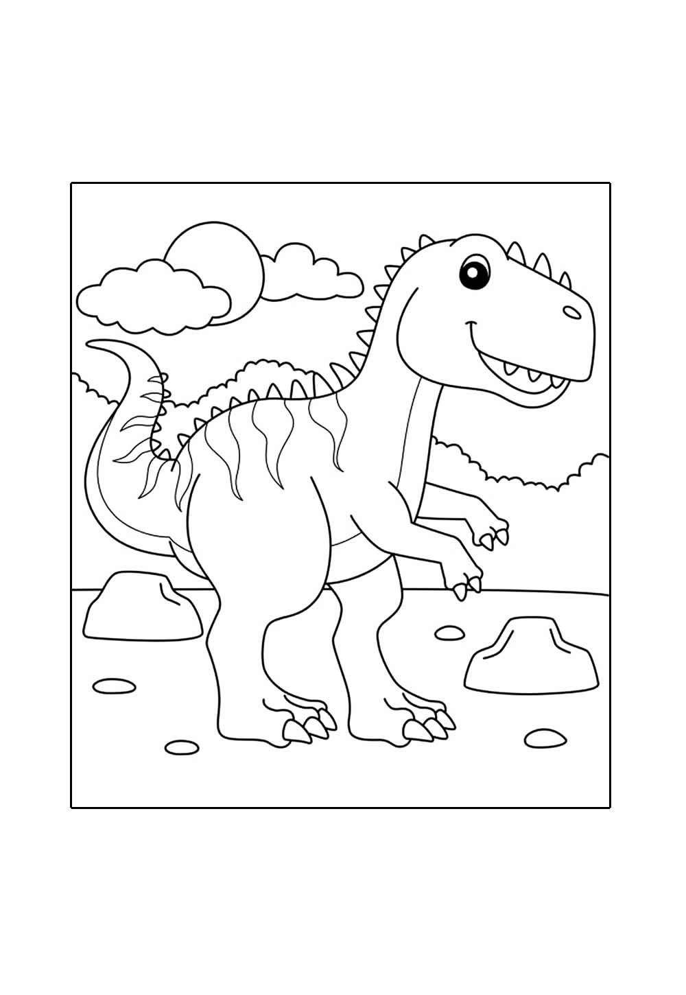 Desenho de Dinossauro para colorir
