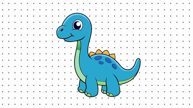 Desenhos de Dinossauros Fofos para colorir