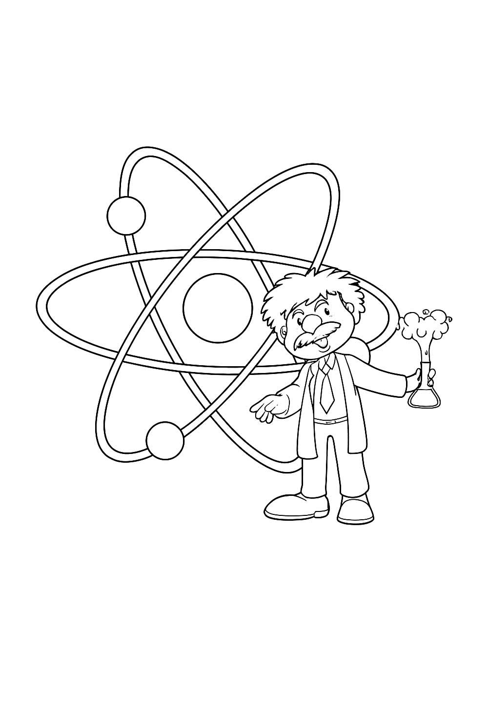 Desenho de Física para colorir