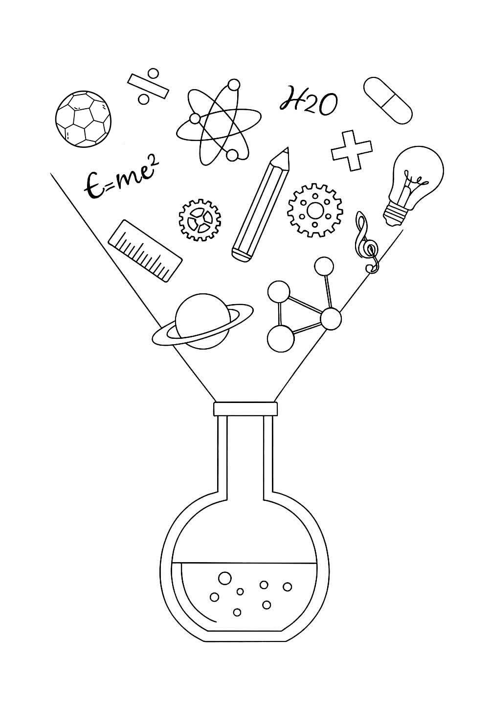 Física para colorir - Desenho