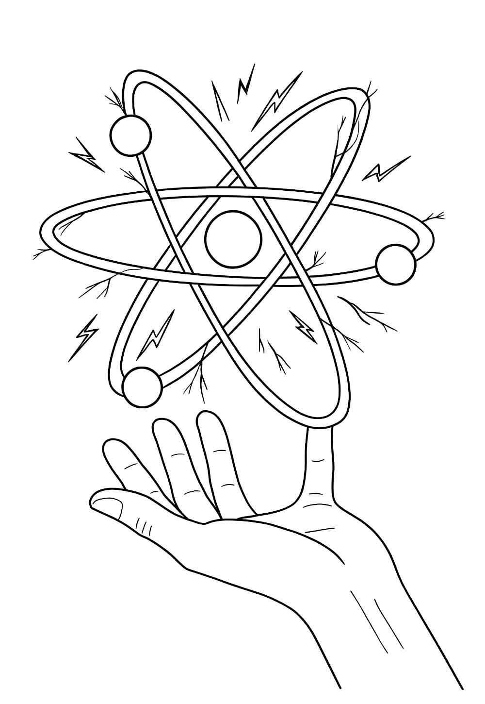 Desenho de Física para colorir