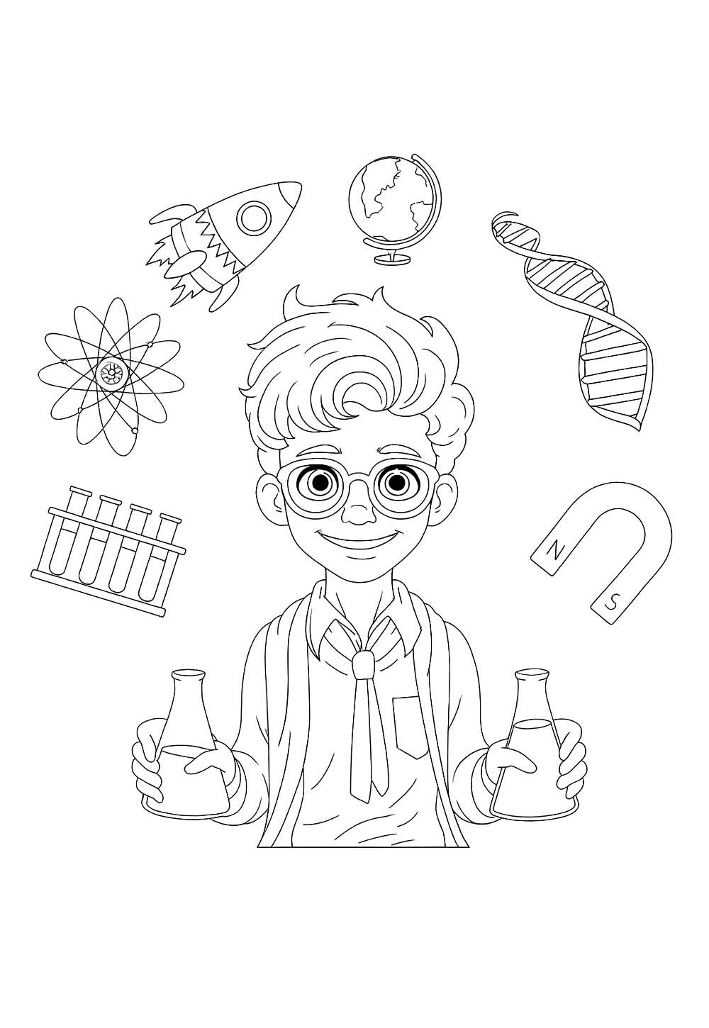 Desenhos de Física para colorir