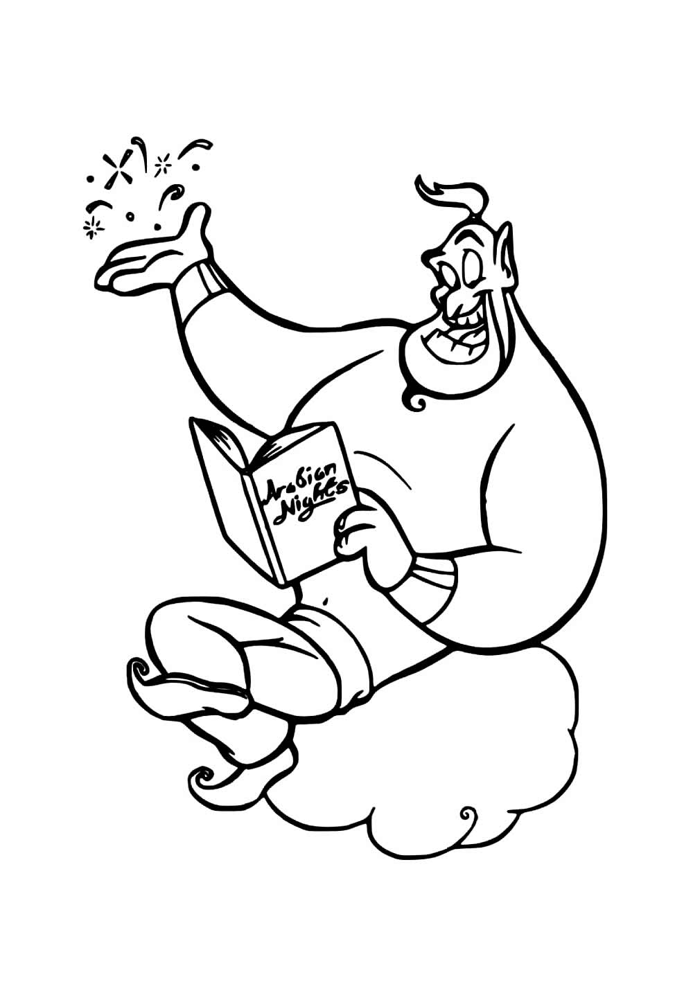 Desenhos Gênio Colorir Aladim