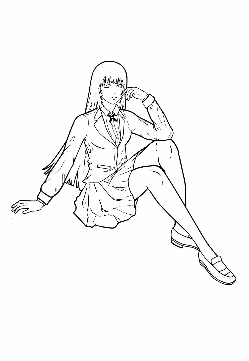 Desenho de Kakegurui para colorir