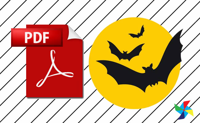 Desenhos de Lua e Morcegos em PDF