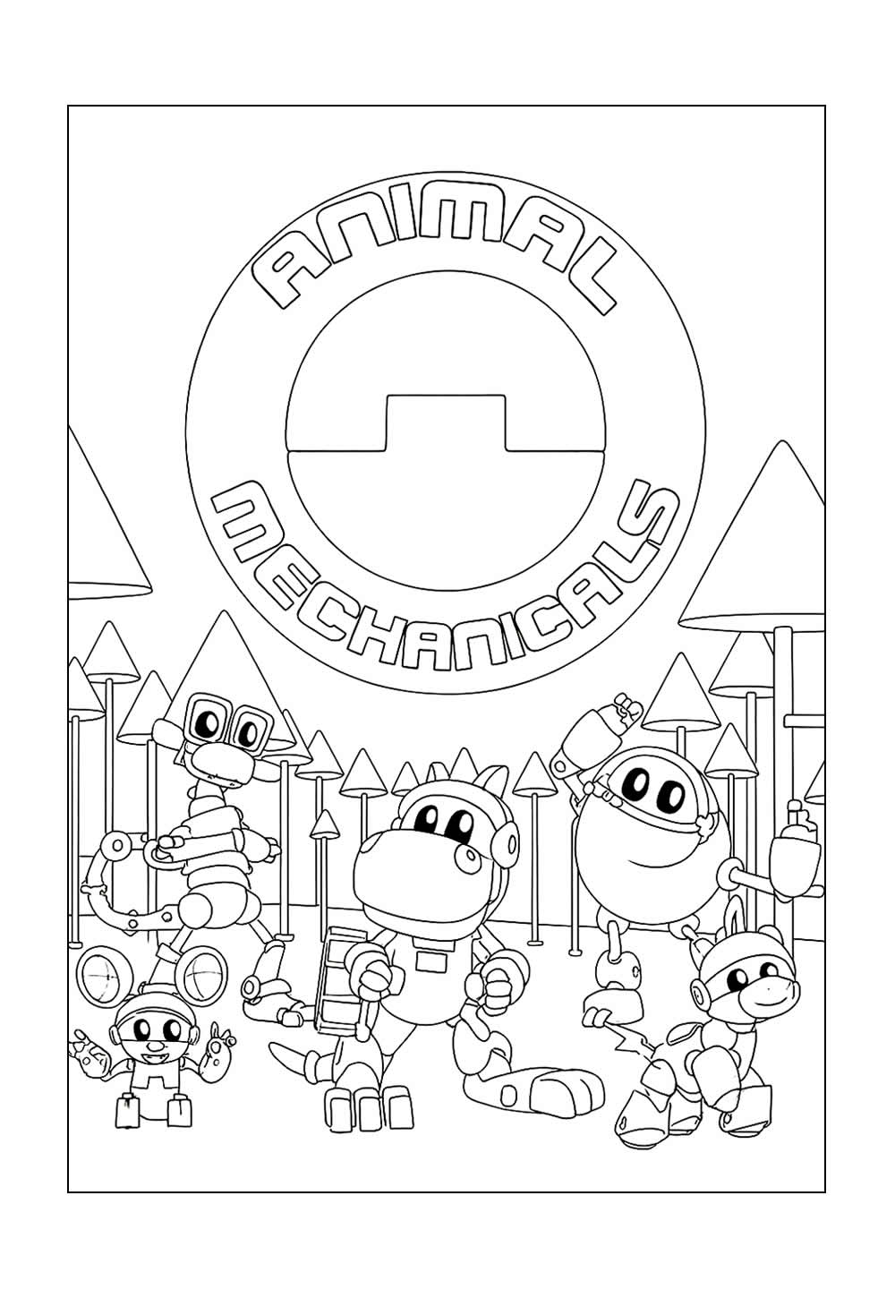 Desenhos de Mecanimais para colorir