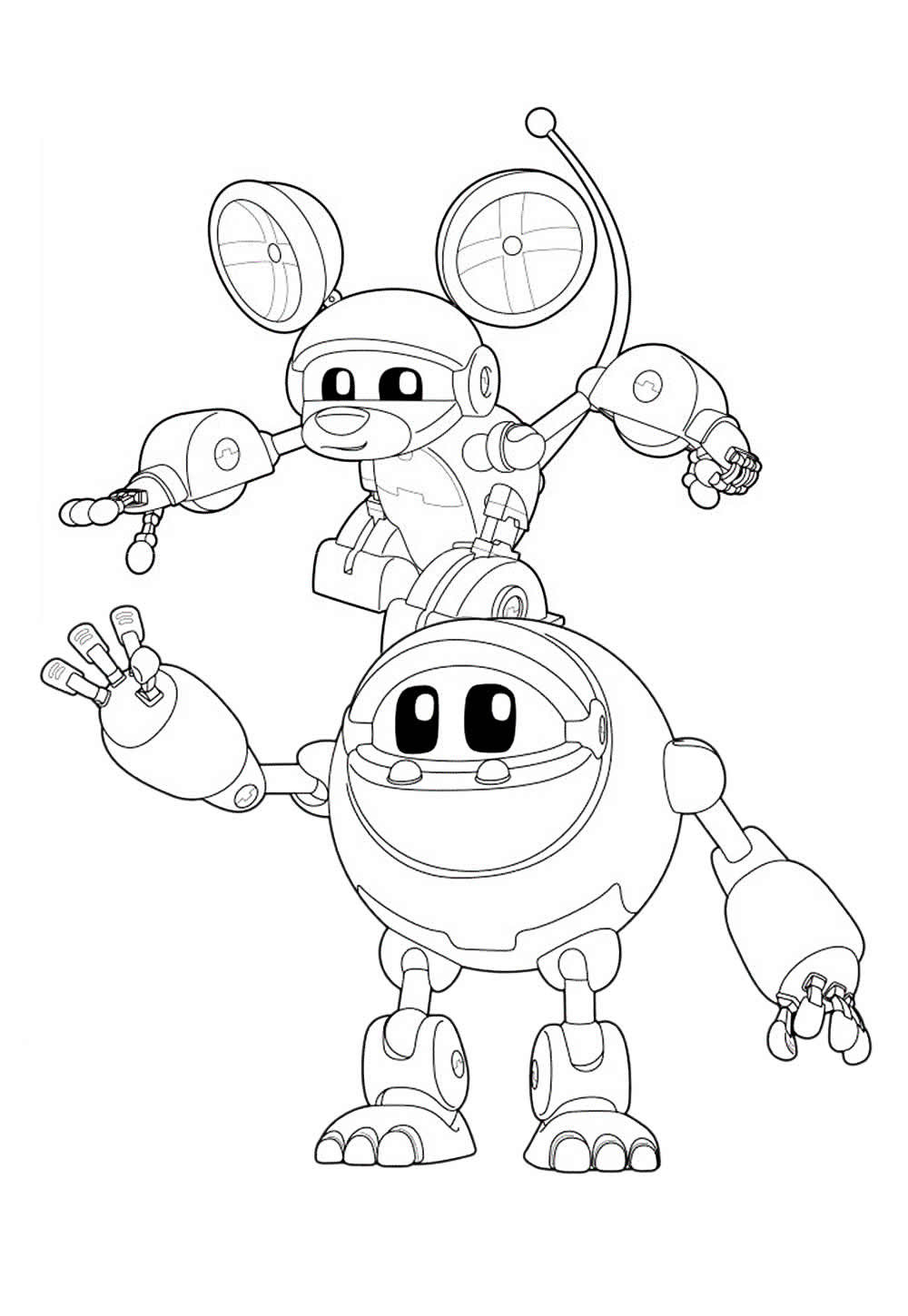 Desenho de Mecanimais para pintar