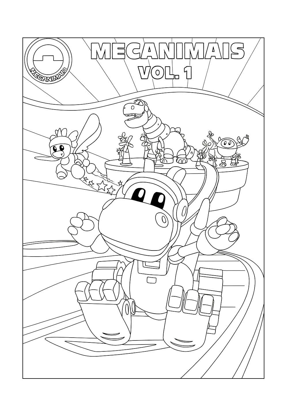 Desenhos de Mecanimais para colorir