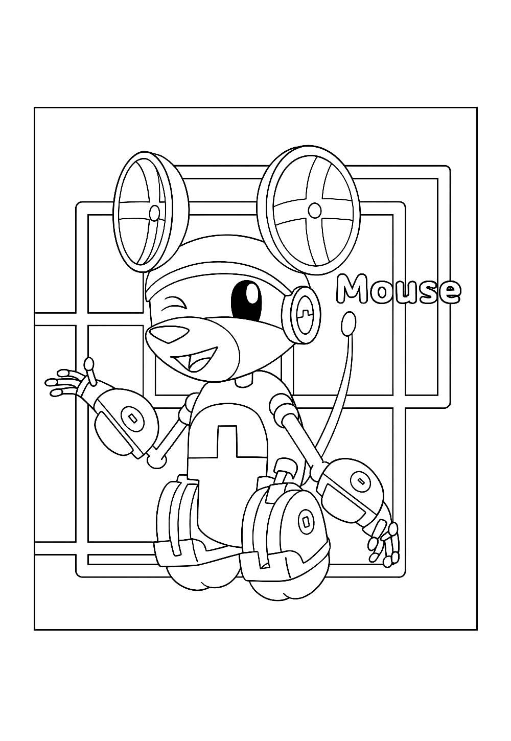 Desenho de Mecanimais para colorir