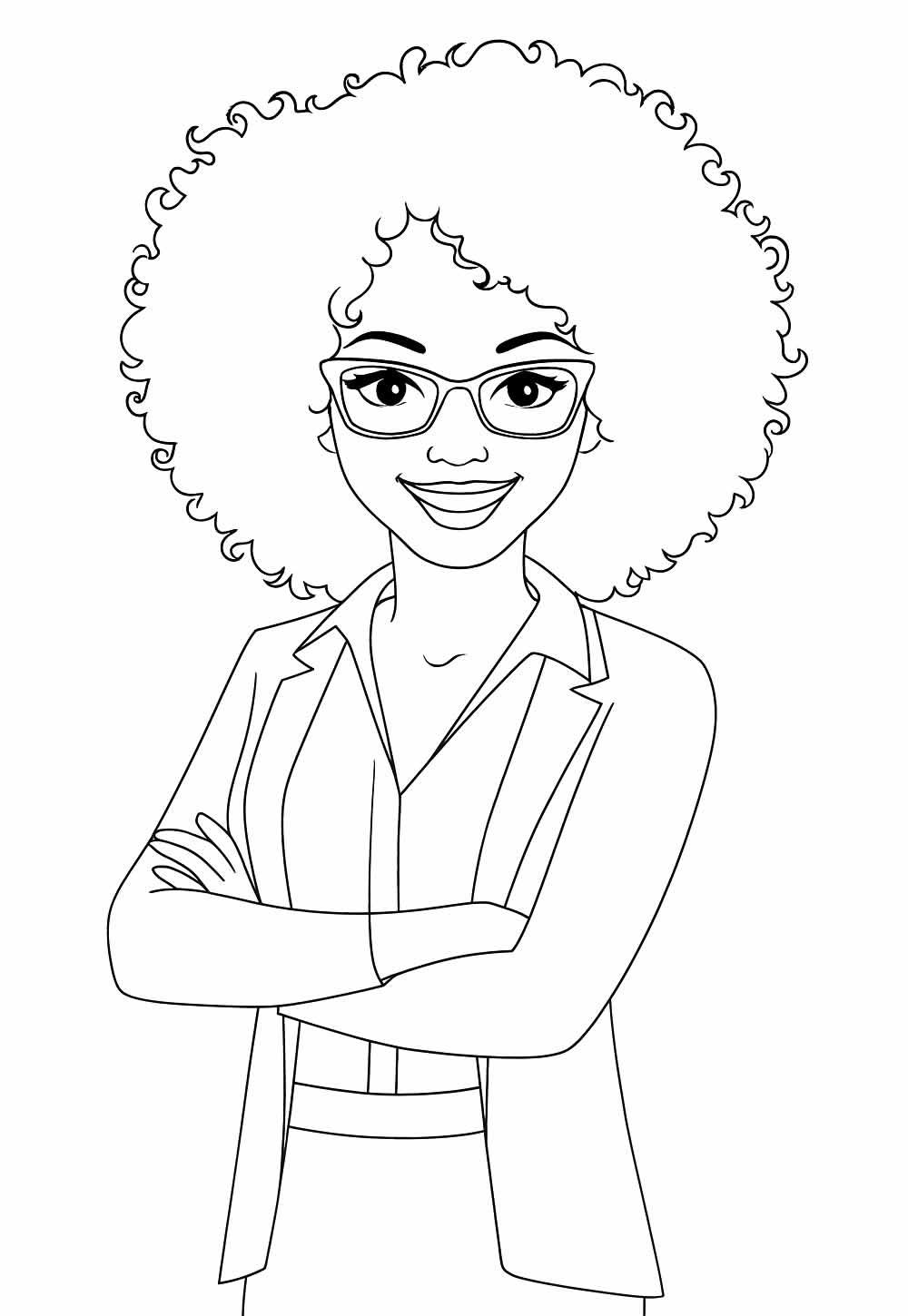 Desenho de Mulher Negra para colorir
