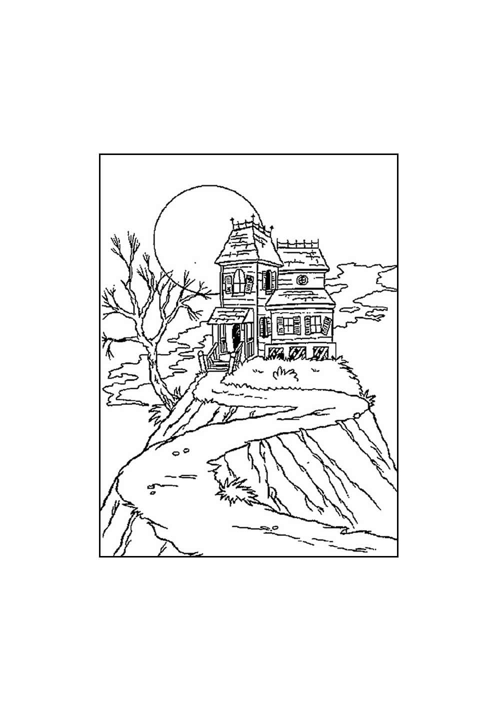 Casa Assombrada Colorir