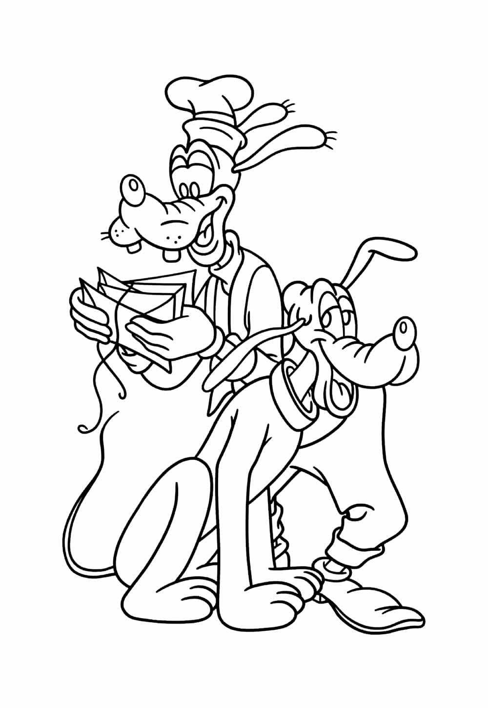Desenho de Pluto e Pateta