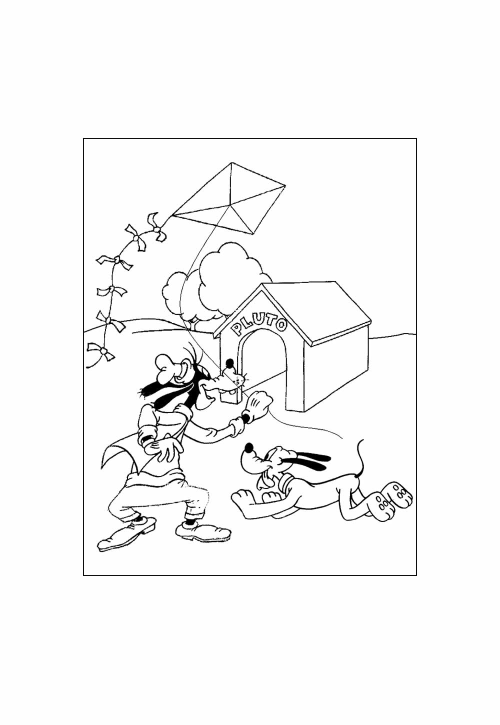 Desenho de Pluto e Pateta