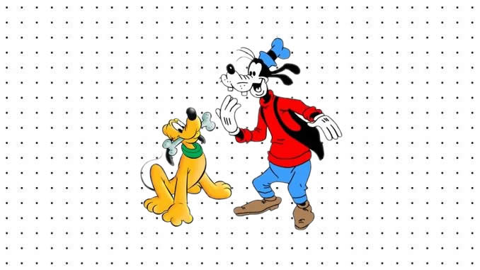 Desenhos de Pluto e Pateta para colorir