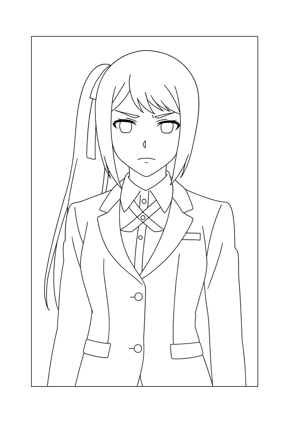 Desenho de Sayaka Igarashi para colorir - Anime Kakegurui