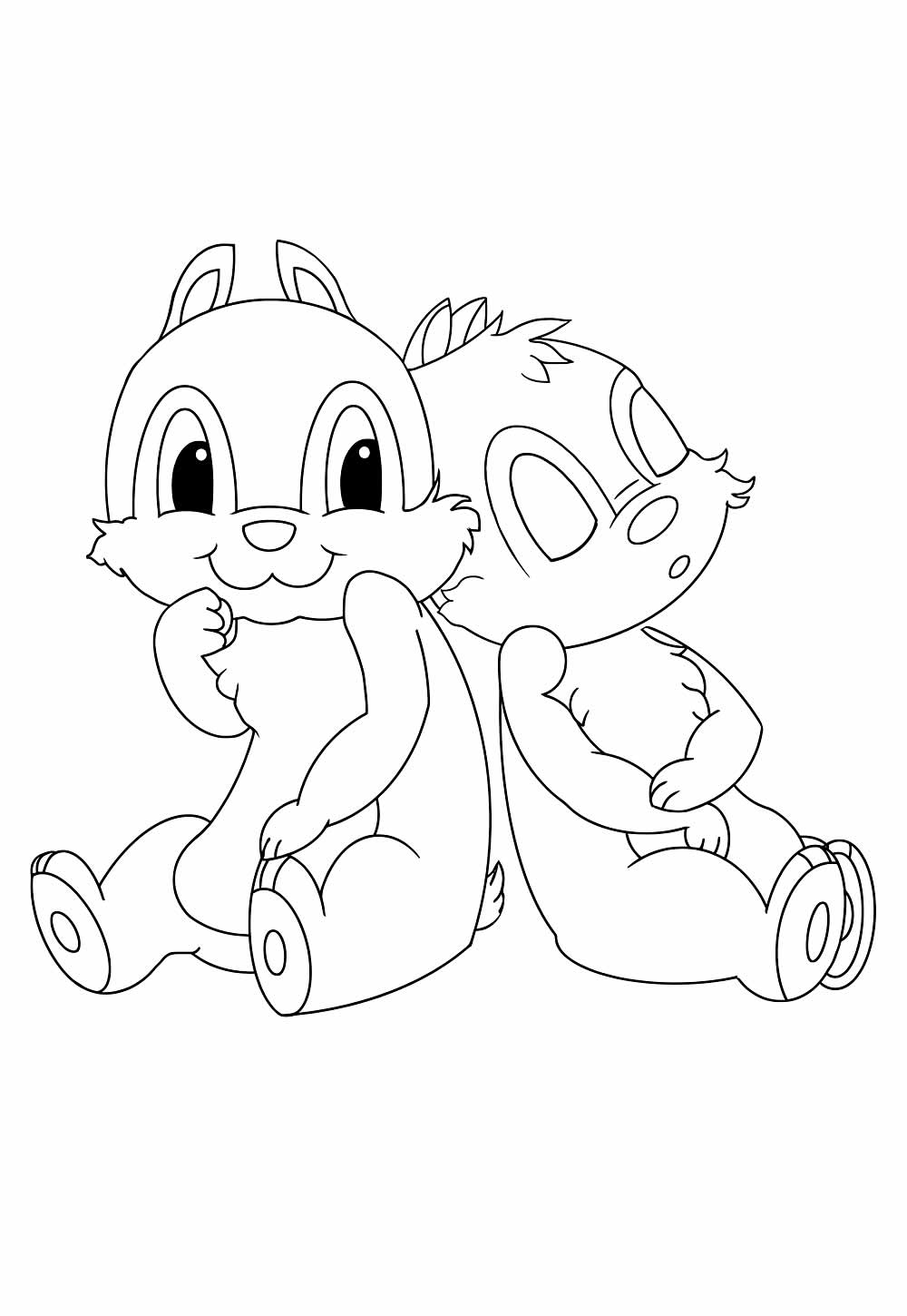 Desenho do Tico e Teco para colorir