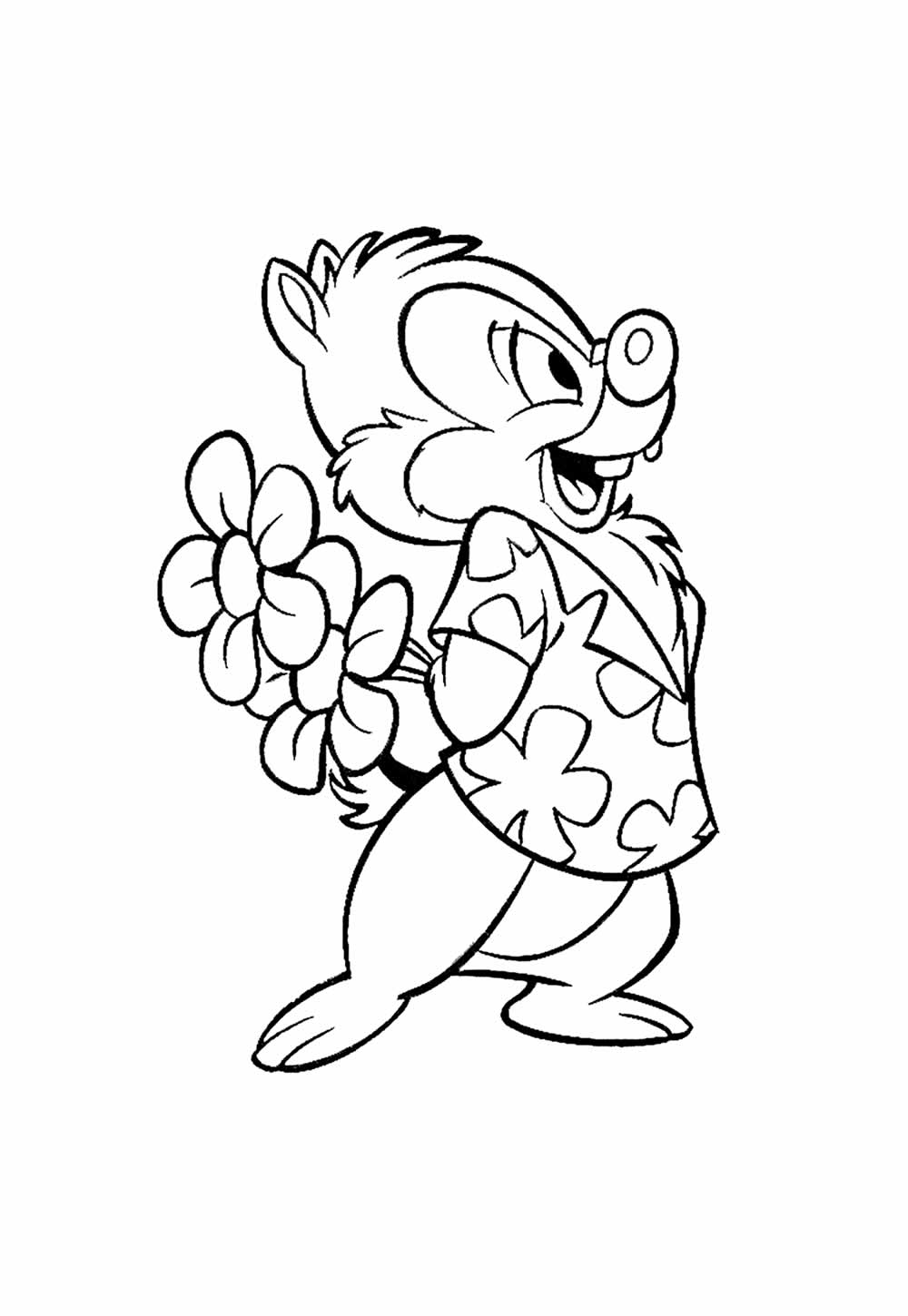 Desenho de Tico e Teco para colorir