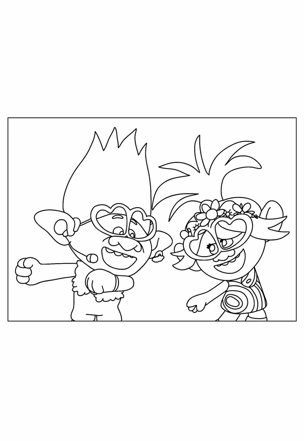 Desenhos de Trolls 3 - Juntos Novamente para colorir