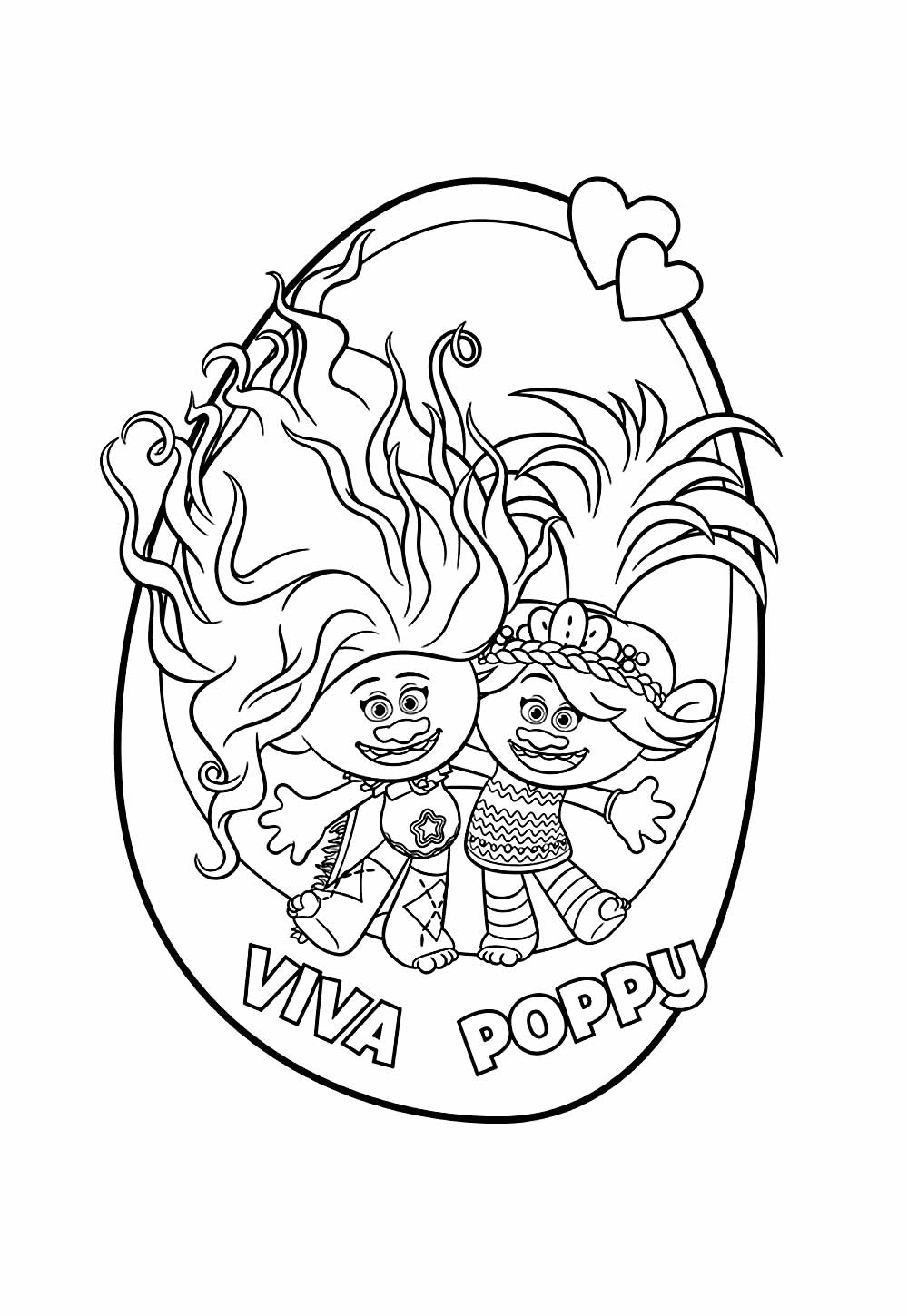 Desenhos de Trolls para colorir