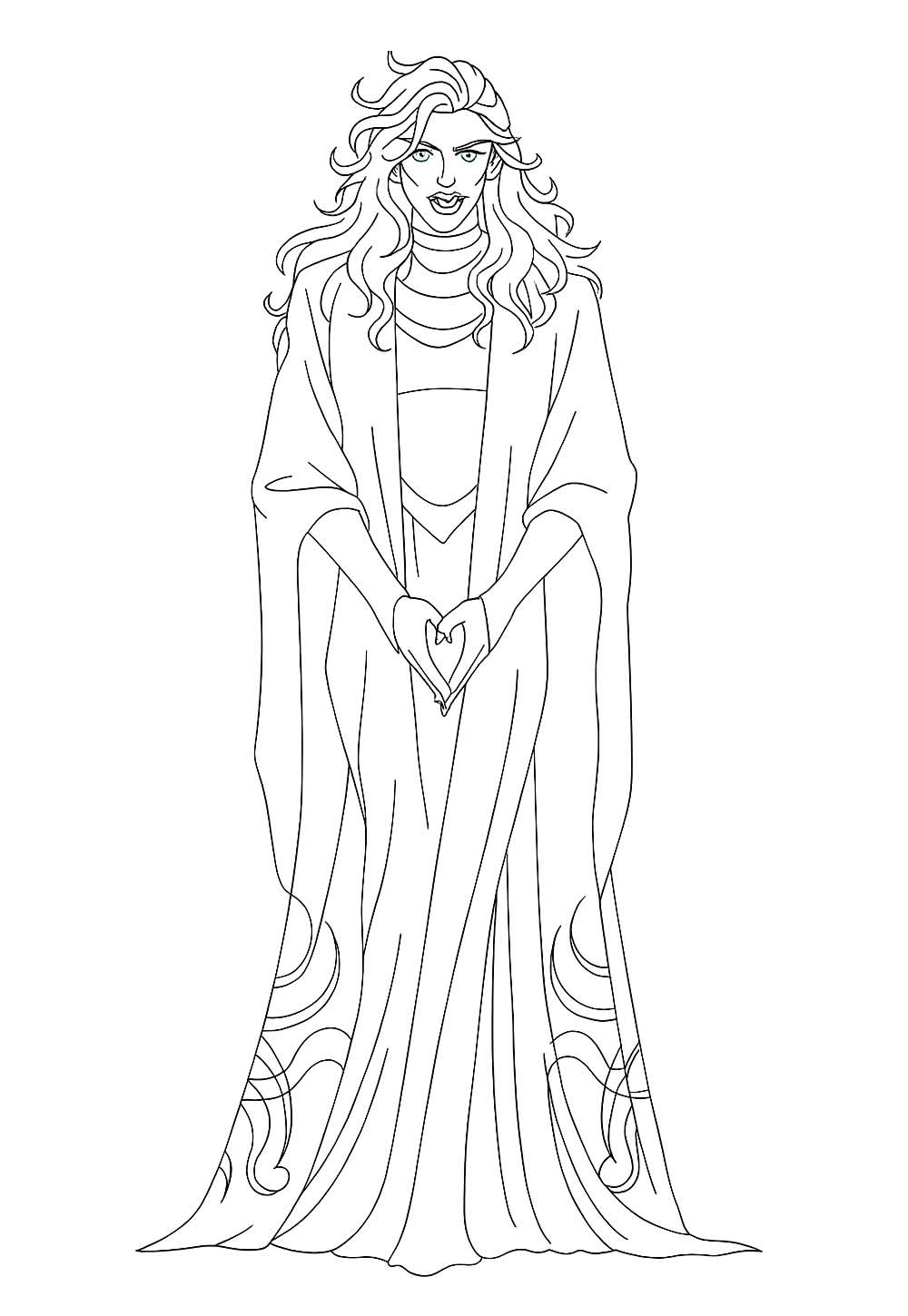 Desenho Grande de Vampira para colorir