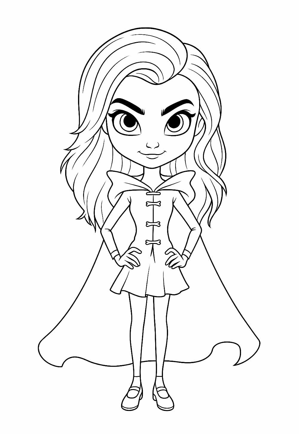 Desenho de Vampira para pintar