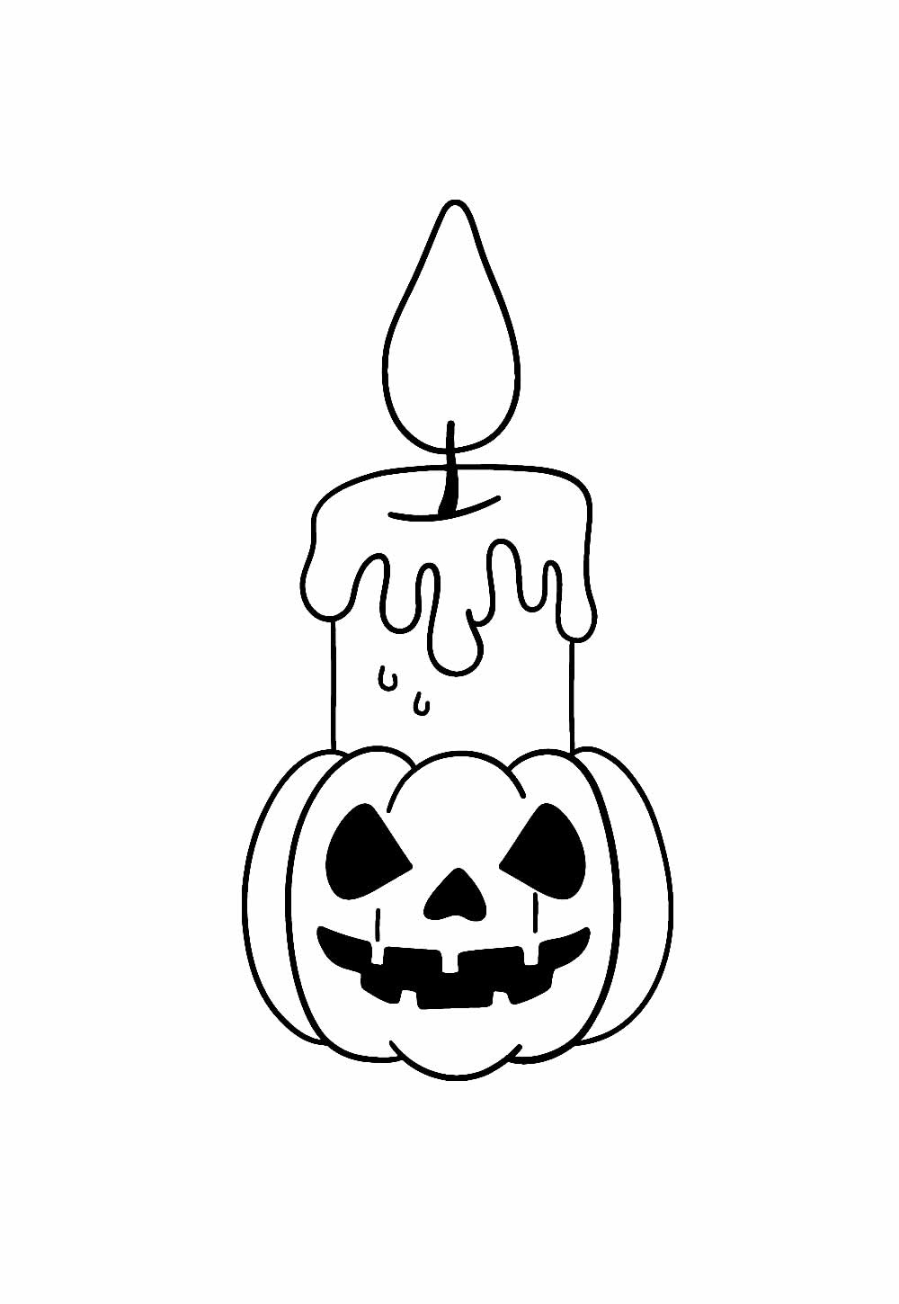 Desenho de Vela de Halloween