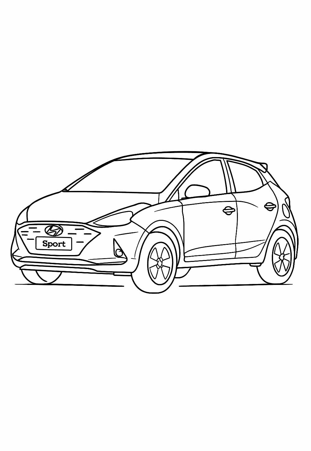 Desenho do HB20 para colorir