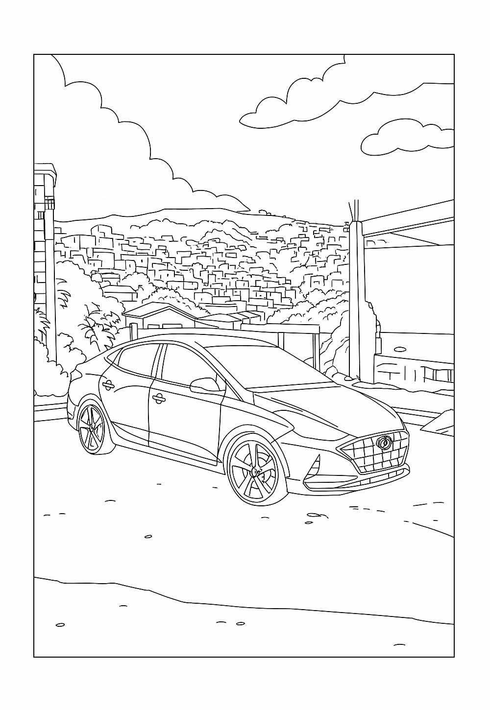 Desenho Carro HB20 Colorir