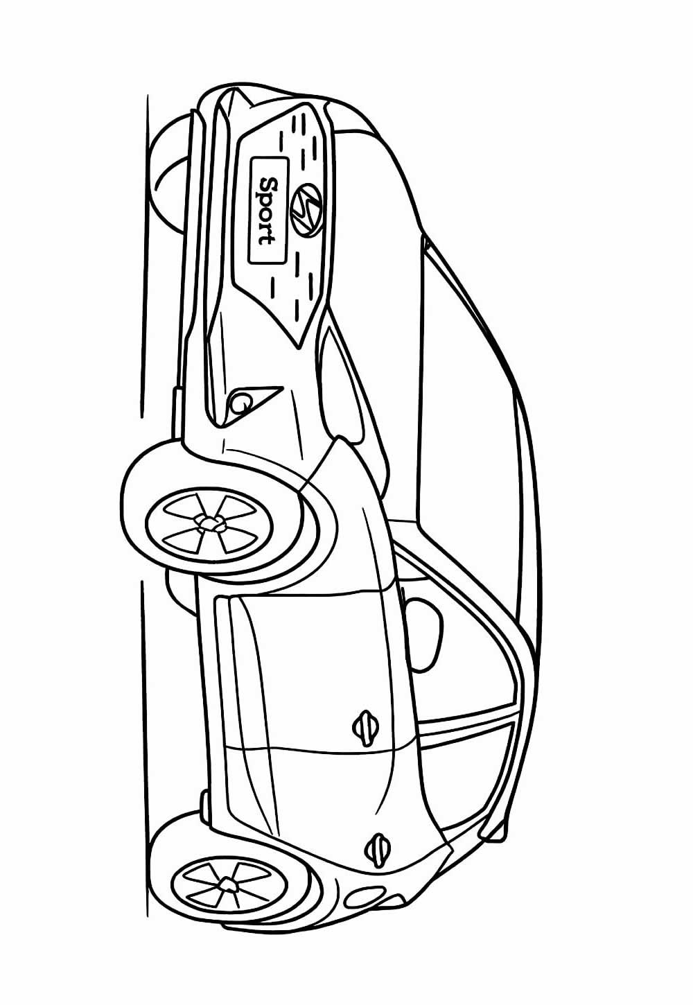 Desenho de Carro para pintar
