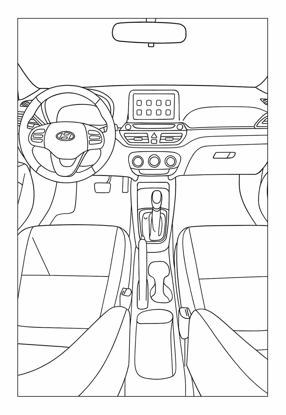 Desenho de HB20 para colorir