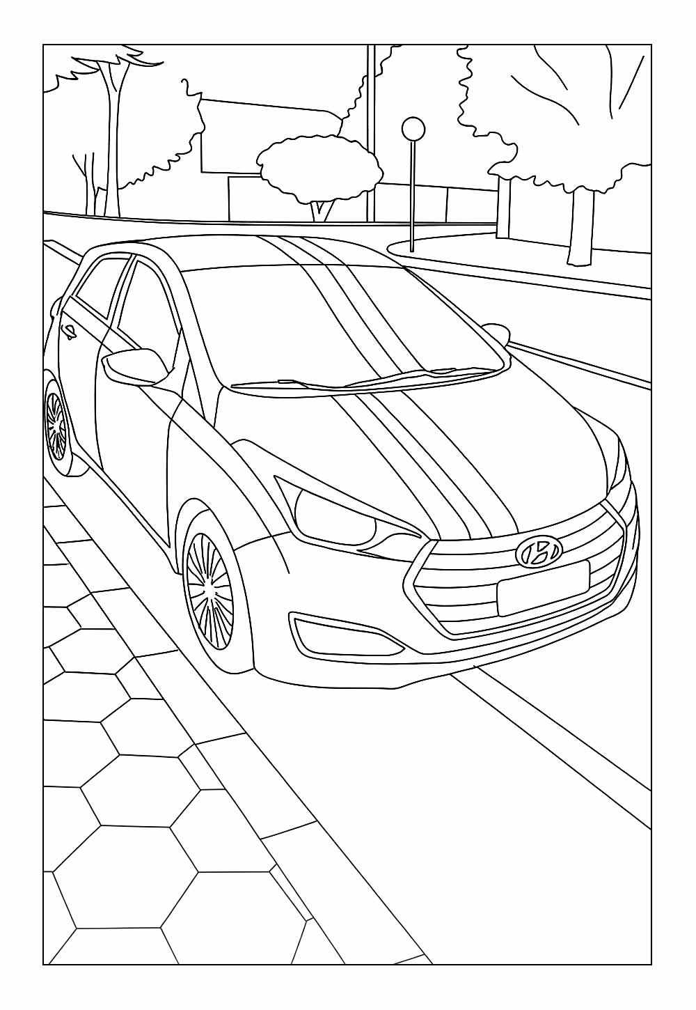 Desenho de Carro para pintar